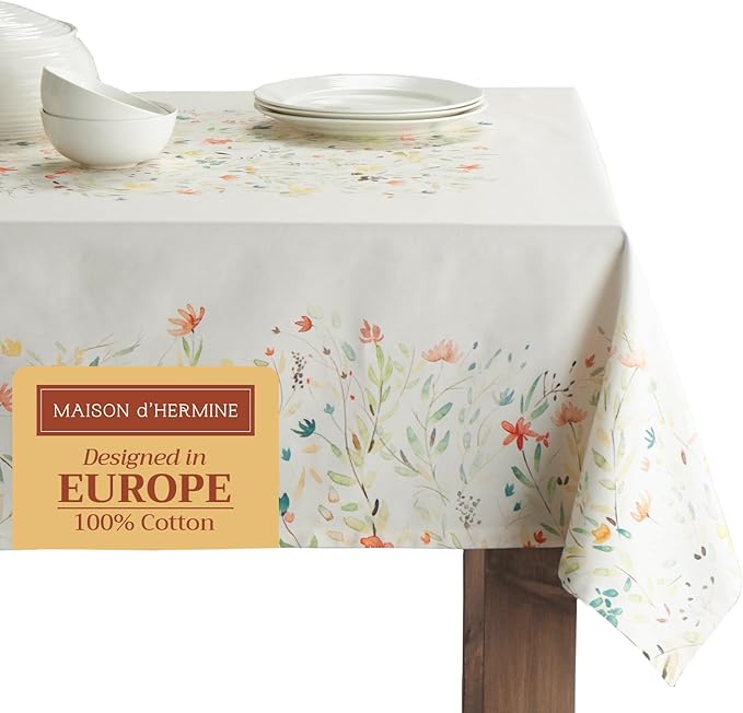 Maison d' Hermine Colmar 100% Cotton Tablecloth 54 - inch by 72 - inch.