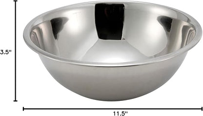 Winco 5 qt Stainless Steel Mixing Bowl | Dishwasher safe, Heavy-duty, - Image 3
