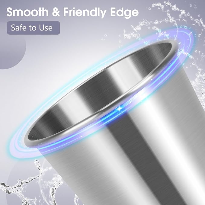 Stainless Steel Cups for Kids and Toddlers, 12oz Stackable Stainless Steel Kids - Image 4