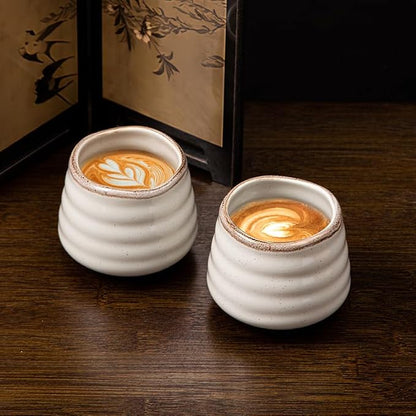 4pcs Japanese Tea Cup Set – Mini Size Cup 5OZ Ceramic Matcha Cup, Handless - Image 8