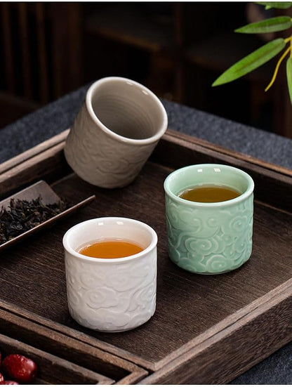 Ceramic Espresso Cups Set of 4-3oz Demitasse Cups - Image 2