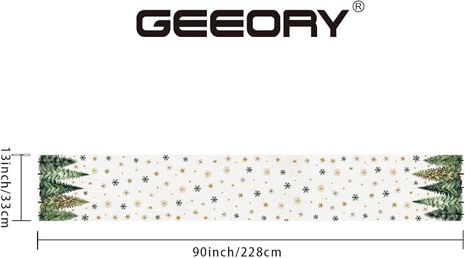 Christmas Table Runner 13x90 Inch, Xmas Tees Snowflakes Holiday Decorative - Image 8