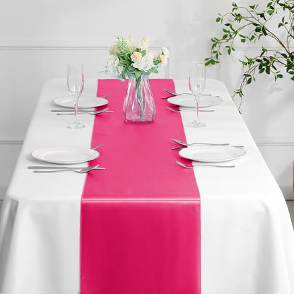 Manyshofu Hot Pink Satin Table Runner 12x72 - Image 7