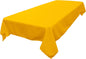 LA Linen Polyester Poplin Washable Rectangular Tablecloth, Stain and Wrinkle Resistant Table Cover 60x90, Fabric Table Cloth for Dinning, Kitchen, Party, Holiday 60 by 90-Inch, Yellow Dark