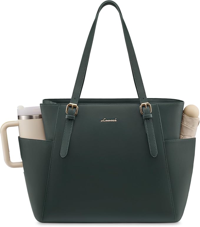 LOVEVOOK Laptop Tote Bag for Women, Leather Work Computer Briefcase Bag | Large by LOVEVOOK