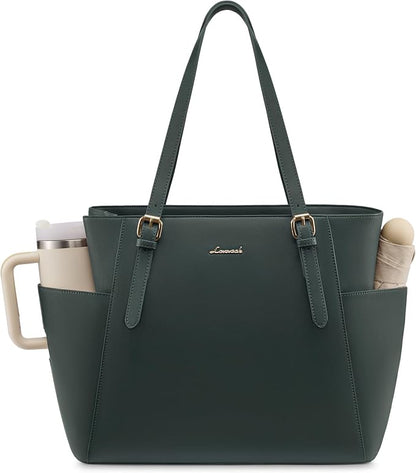 LOVEVOOK Laptop Tote Bag for Women, Leather Work Computer Briefcase Bag | Large by LOVEVOOK