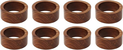 Handmade Wood Napkin Ring Set by Unknown