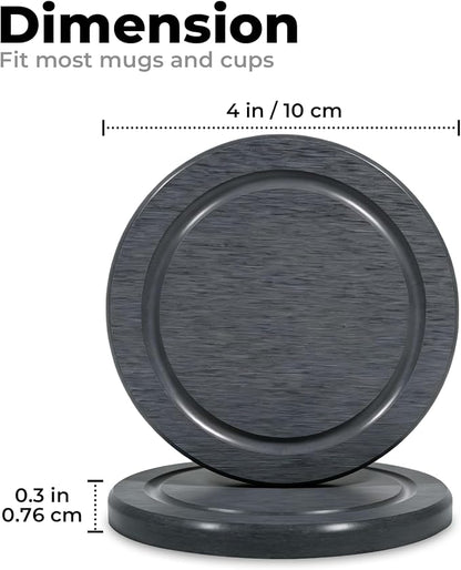 Absorbent Diatomaceous Earth Coasters Set of 6, - Image 2