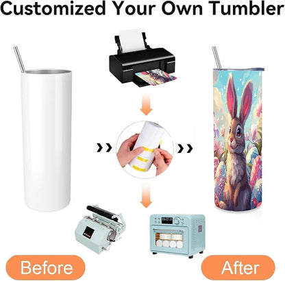 Volhoply 4 Pack Skinny Sublimation Tumblers - Image 6