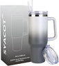 SYACOT 40 oz Tumbler with Handle and Straw Stainless Steel Insulated Tumbler by SYACOT