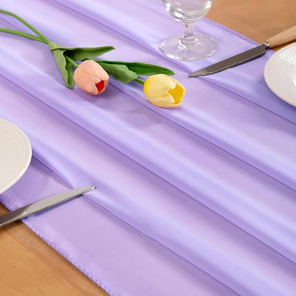 Lilac Chiffon Table Runner Summer Boho Wedding Birthday Party Decor | 10ft - Image 2
