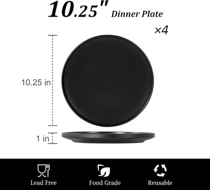Ceramic Dinner Plates, 10.25 Inch, Set - Image 3