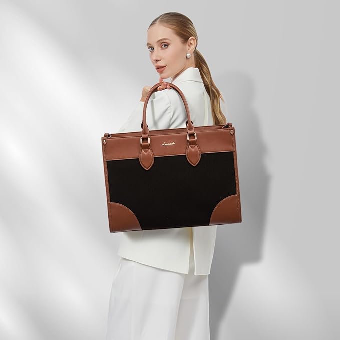 LOVEVOOK Laptop Bag for Women 15.6 lnch, Waterproof Laptops Tote Bags for Womens - Image 2