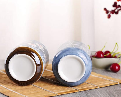 WHJY 10oz Transitional Chinese/Japanese style Handle-less Ceramic Tea cups - Image 5