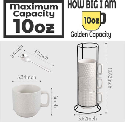 Stackable Coffee Mug Set of 4 - Image 3