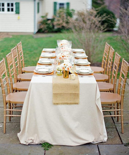 2 Pieces Burlap Table Runners 12x84 Inch Rustic Boho Table Runner | Farmhouse - Image 8