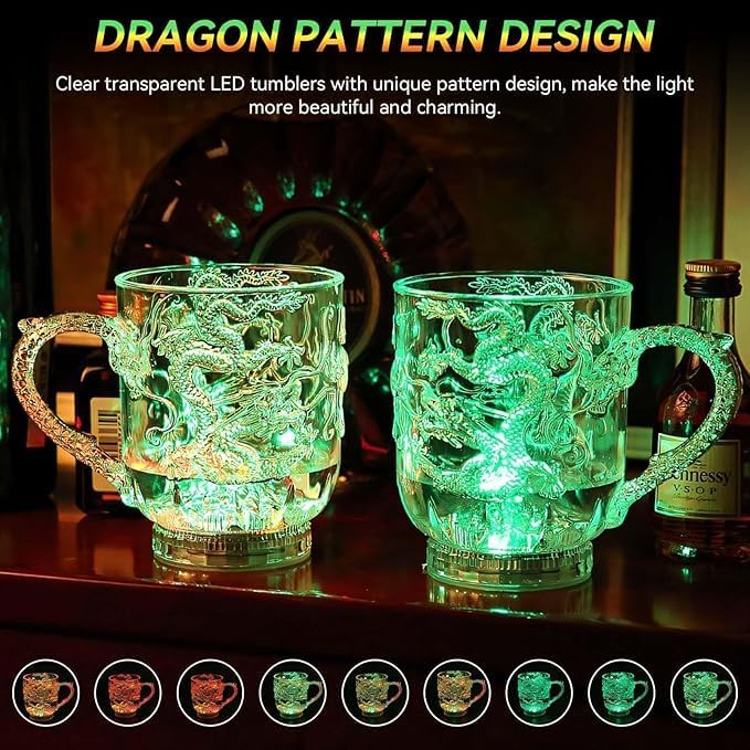 Flash Light Up Cups Glowing LED Beer Wine Whisky Liquor Crystal Glasses Tumbler - Image 6