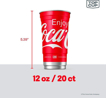 Top Cup – 12 Ounce, Officially Licensed Coca-Cola Aluminum Party Cup | - Image 8