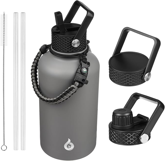 BJPKPK 64oz Insulated Water Bottle, Half Gallon Water Jug by BJPKPK
