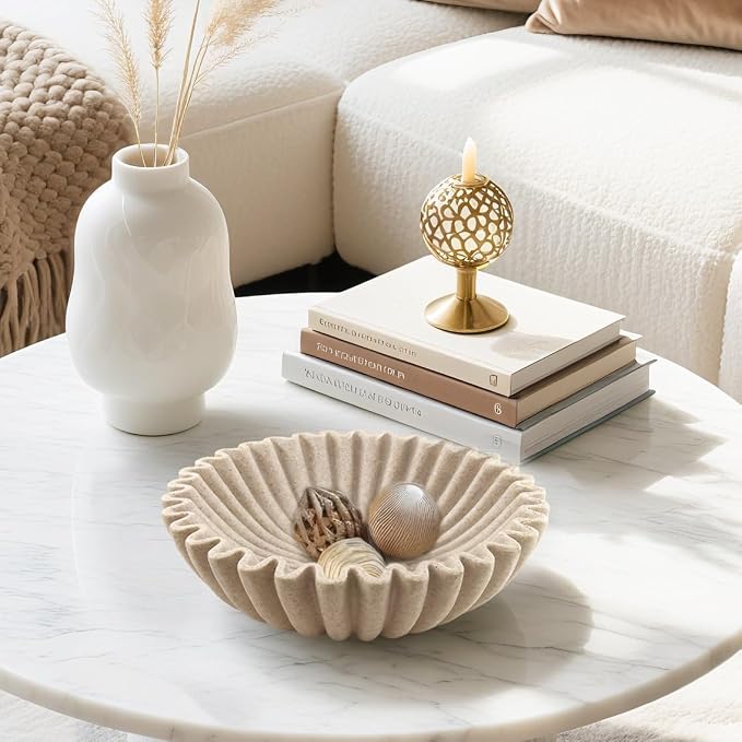 10'' Large Ruffle Decorative Fruit Bowl - Image 4