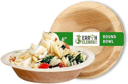 6" Round Areca Palm Leaf Bowl, 500 Pack