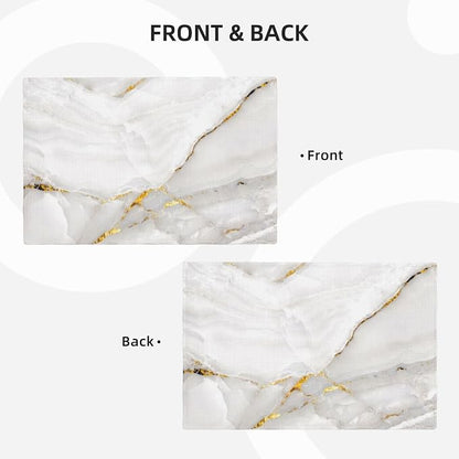 Fiokroo Marble with Golden Line Texture Placemats Set of 4 Table Mats Table - Image 8