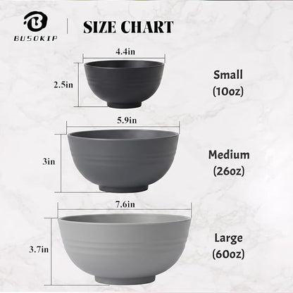 Wheat Straw Bowls Sets of 8, 10oz Small Plastic Bowl Reusable, Unbreakable - Image 5