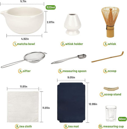Joiish Matcha Whisk Set, 10-Pcs Matcha Kit - Image 5
