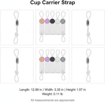 Adjustable PU Leather Cup Carrier Strap - Image 7