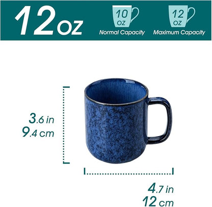 vancasso STARRY Coffee Mugs Set, 12 oz Ceramic Coffee Cups - Image 2