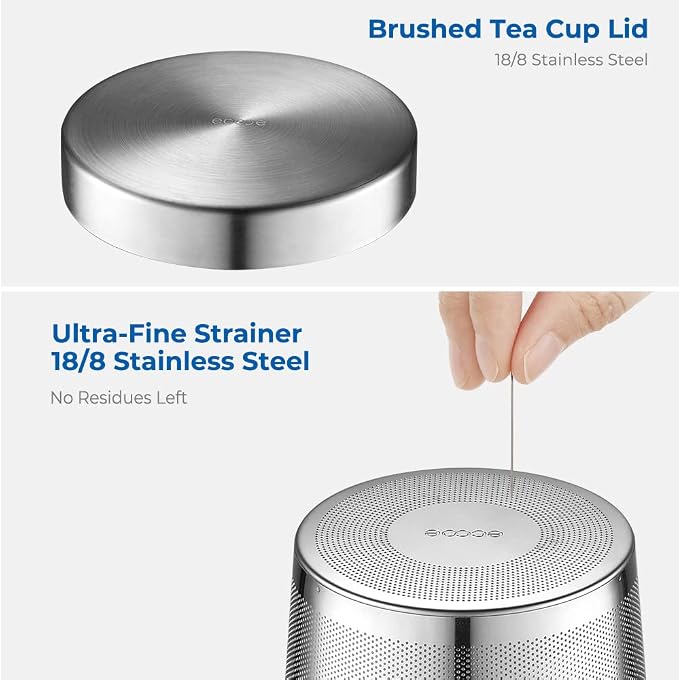 ecooe 16.9 OZ Borosilicate Glass Tea Mug Cup Glasses - Image 3