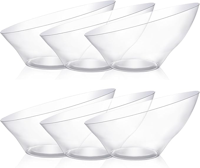 20 Pack Clear Plastic Serving Bowls by GoodLuck