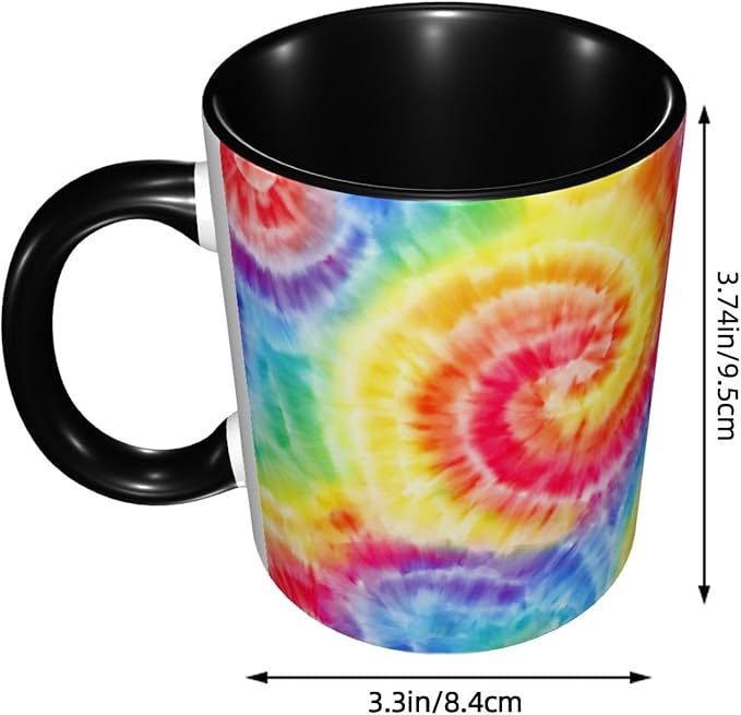 Yrebyou Tie Dye Coffee Mug 11oz Ceramic Cup - Image 2