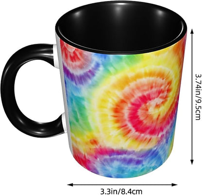 Yrebyou Tie Dye Coffee Mug 11oz Ceramic Cup - Image 2