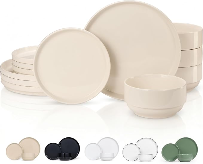 Ceramic Dinnerware Set, 12-Piece Service by VaseVessel