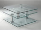 Contemporary Multi-Top Motion Glass Cocktail Table by Unknown