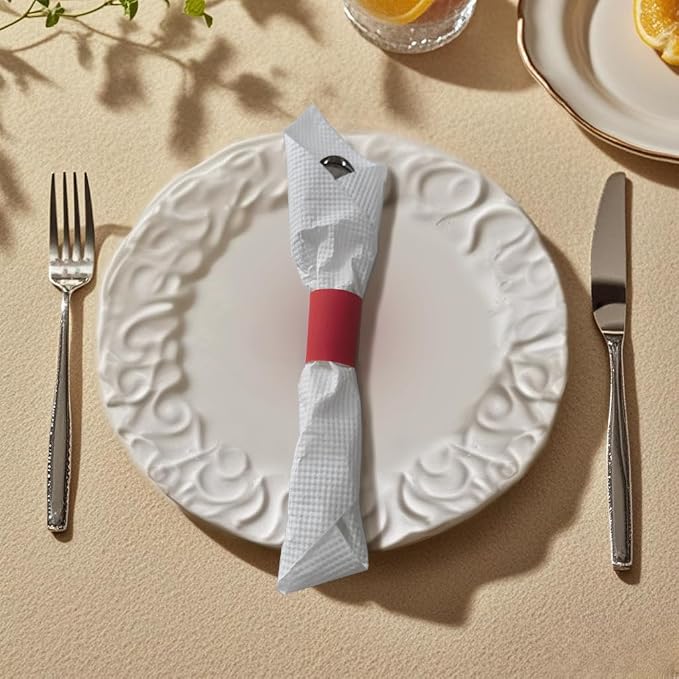 Self-Adhesive Napkin Bands, elegant table setting, - Image 2