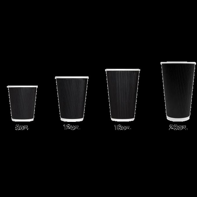 Karat C-KRC520B 20 oz Ripple Paper Hot Cups - Image 6
