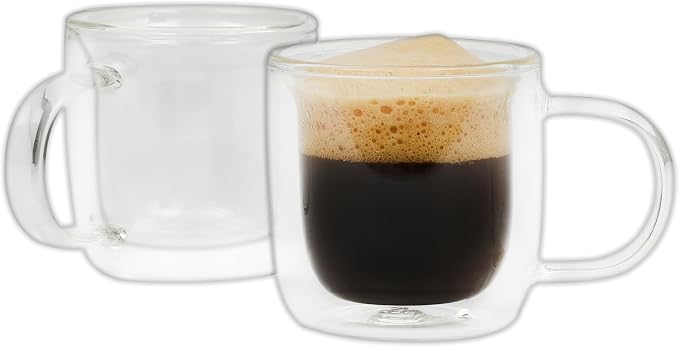 Mr. Coffee Salon Espresso 3 OZ Double Wall Insulated Glasses Mugs by Unknown