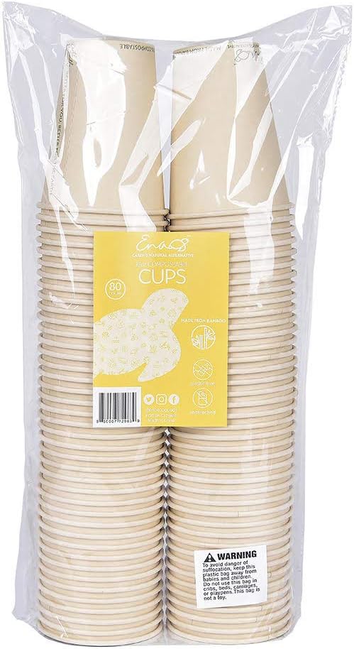 100% Compostable Disposable Coffee Cups Paper Cups Made from Bamboo, - Image 2