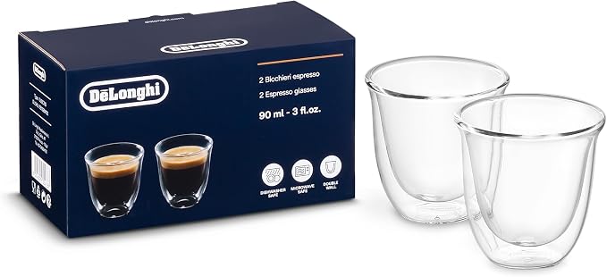 DeLonghi 3oz Espresso Double Wall Thermal Glasses by Unknown