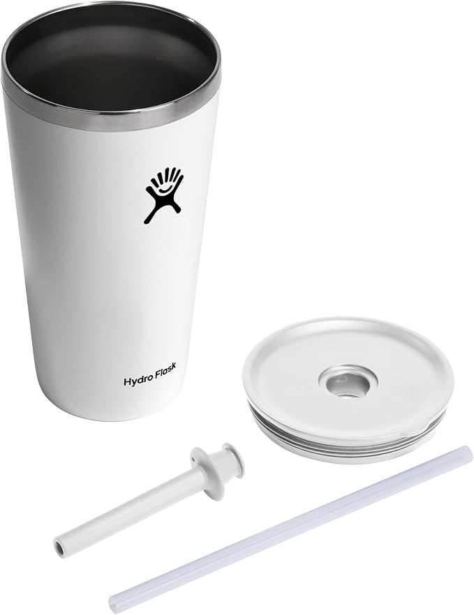 28 OZ All Around Tumbler Straw LID White - Image 8