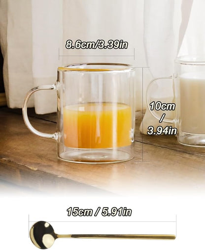 LIBWYS 12oz Double Wall Coffee Mugs - Image 3