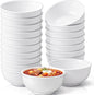Tioncy 20 Pack 30oz White Melamine Bowls Set 6'' deep Unbreakable Soup Bowl | by Tioncy