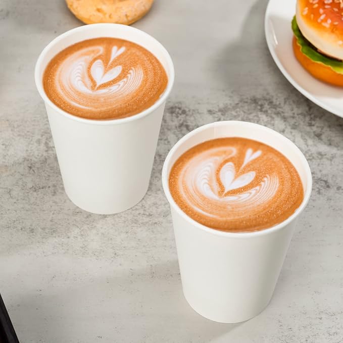 METAPRINT 12 oz Disposable Paper Coffee Cups, Thickened Design - Image 5