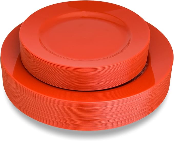 Plastic Plates Disposable 60 PCS, Heavy Duty 30 Dinner Plates 10.25" and 30 by POSATE