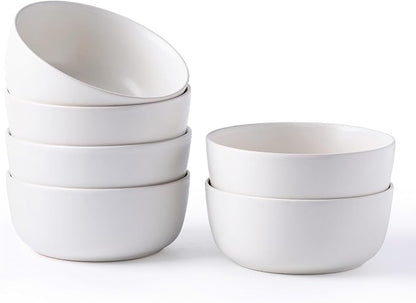 AmorArc Stoneware Cereal Bowls Set of 6, 26oz Soup Ceramic Bowls Set | Modern by AmorArc