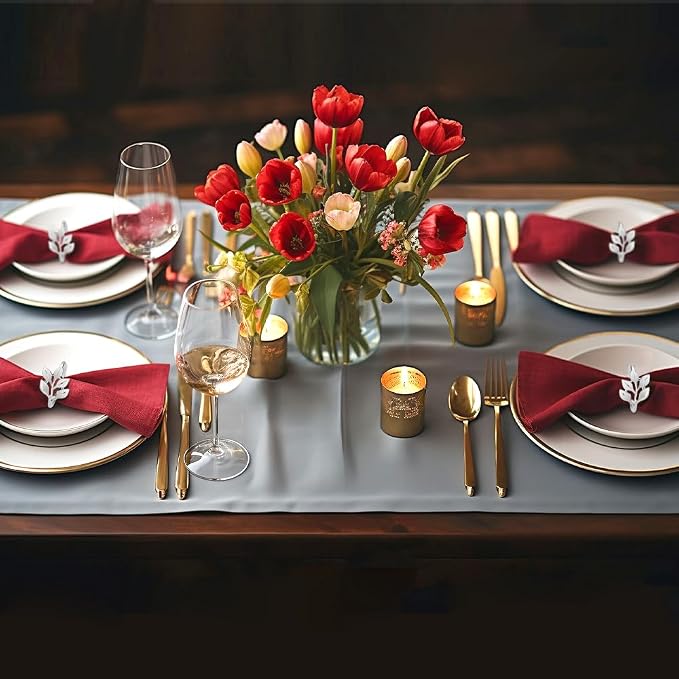 30 Pcs Gold Leaf Napkin Rings Set, Metal Napkin Ring Holders Buckles - Image 4