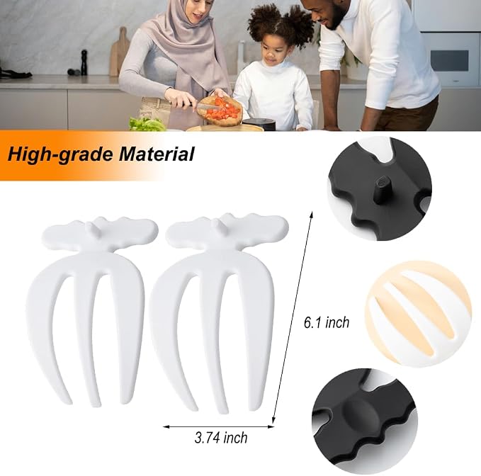 Salad Hands 2 Pack Plastic Salad Mixer Salad Servers Salad Claw - Image 2