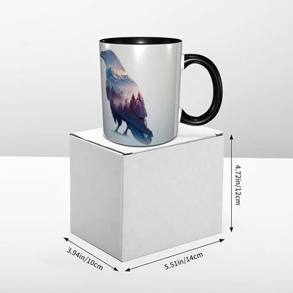 FyLybois Crow Coffee Mug 11 Ounce Mugs Ceramic Tea Cup Drinking Water Cups | - Image 6